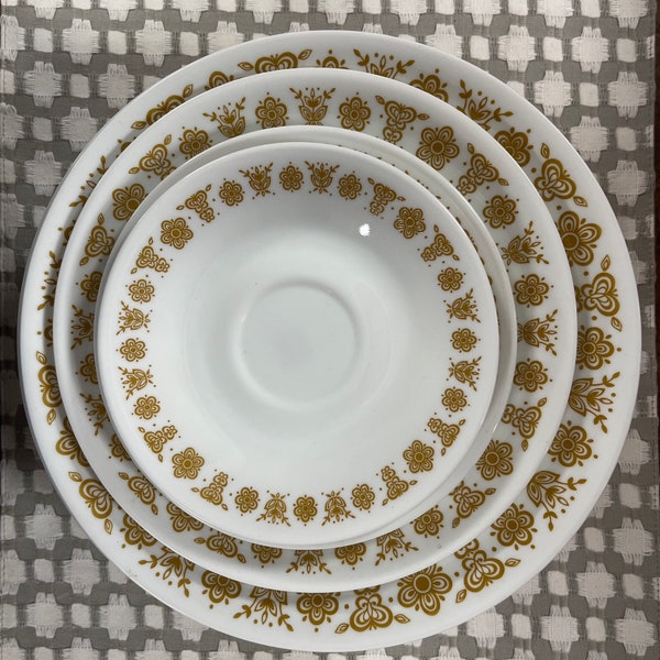 Corelle Butterfly Gold Dinnerware Etsy