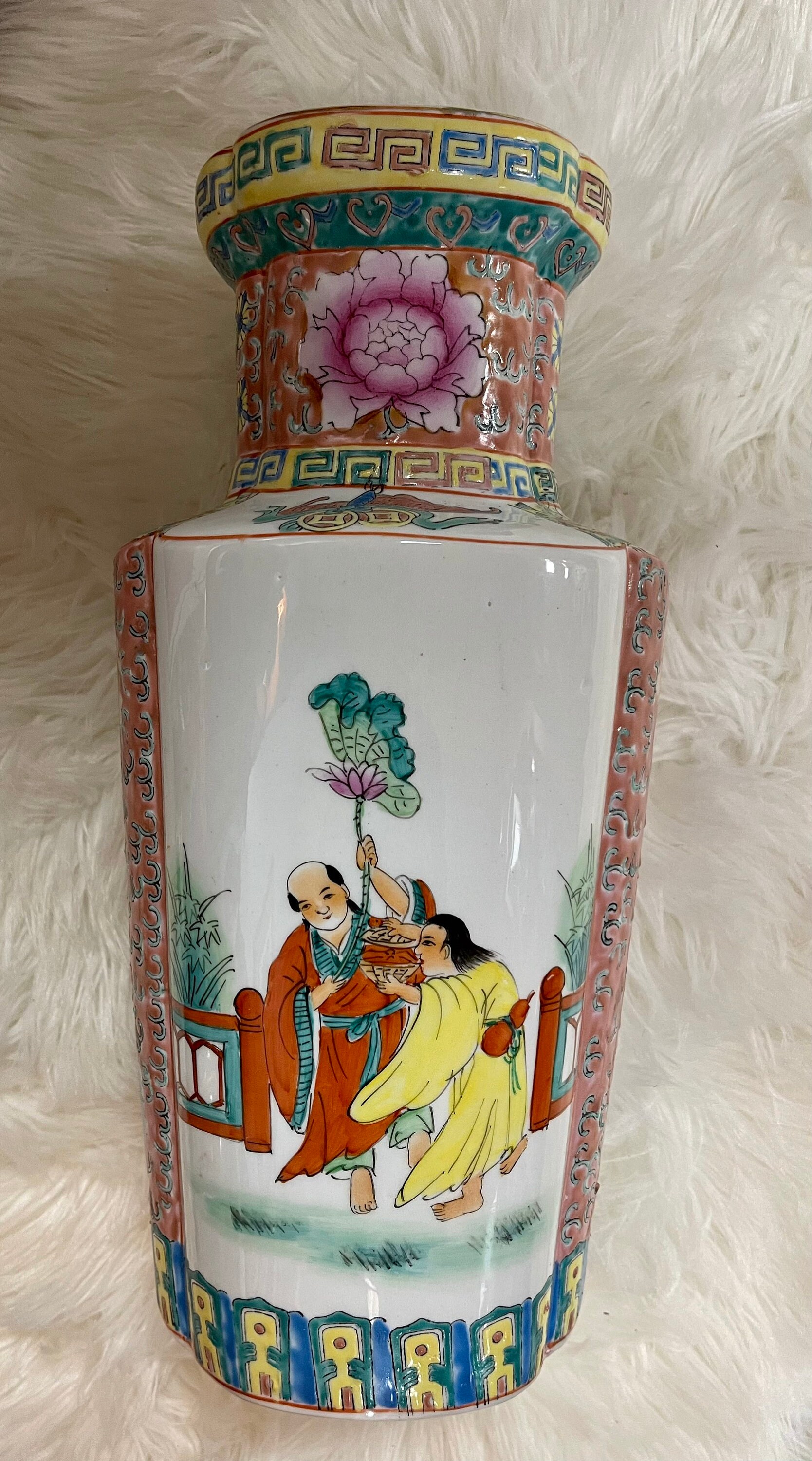 Large Chinese ROSE Vase. Made in China. Etsy