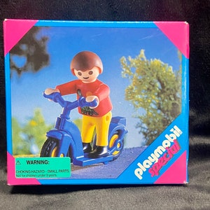 UNOPENED 1997 PLAYMOBIL &quot;Special&quot; Boy On Bike Figure 4538