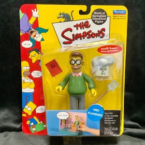 2000 Unopened SIMPSONS World Of Springfield &quot;Ned Flanders&quot; INTERACTIVE FIGURE
