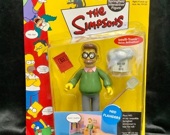 2000 Unopened SIMPSONS World Of Springfield "Ned Flanders" INTERACTIVE FIGURE