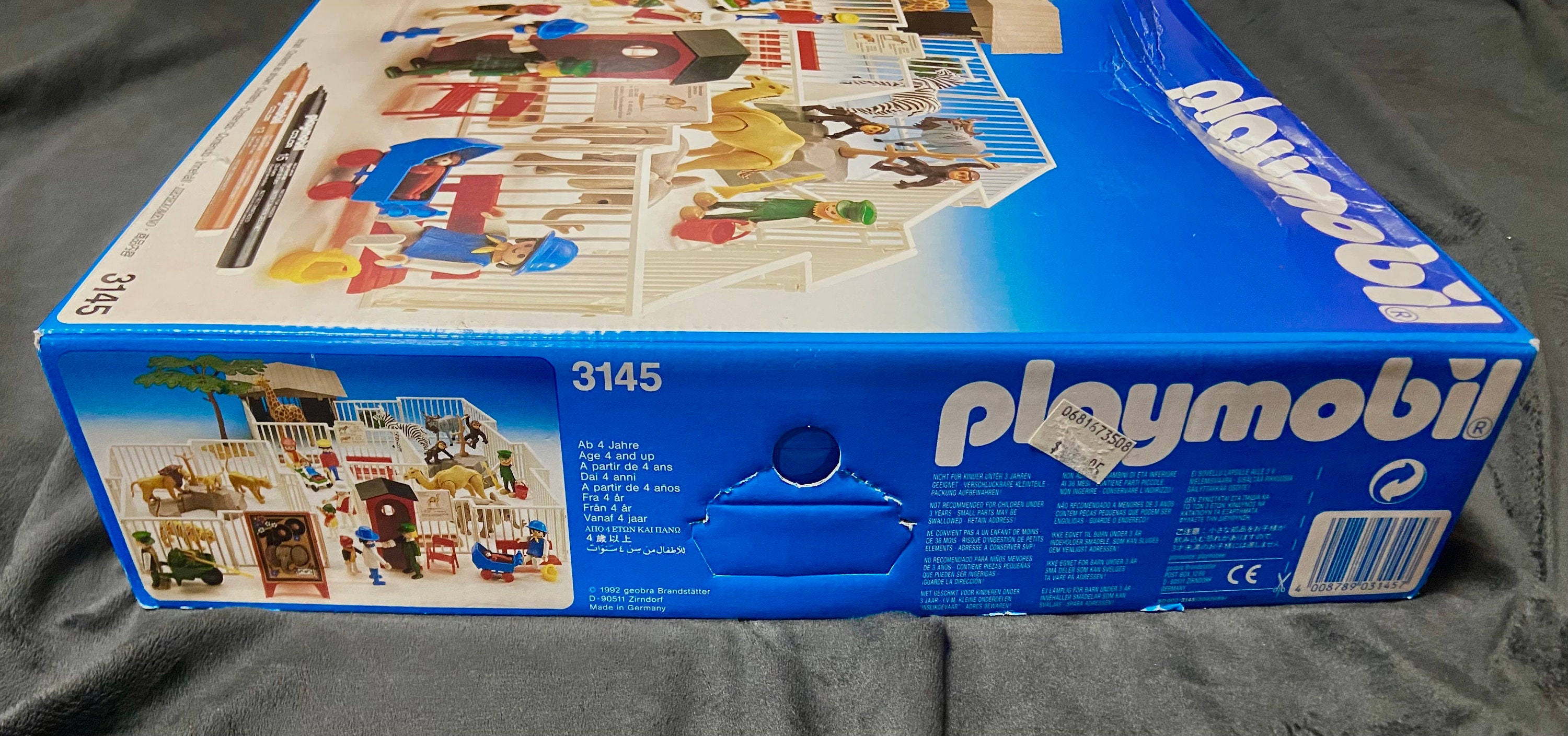 Playmobil 3145 Old Zoo Zoo Park Animal Animals Cage Box Complete