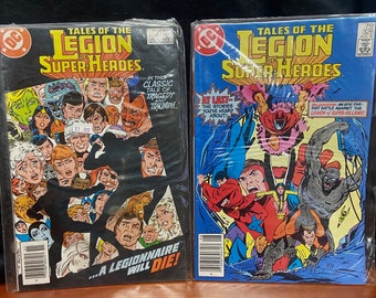 1985 Two DC COMICS "Tales of The Legion Of Super-Heroes" Comic Books