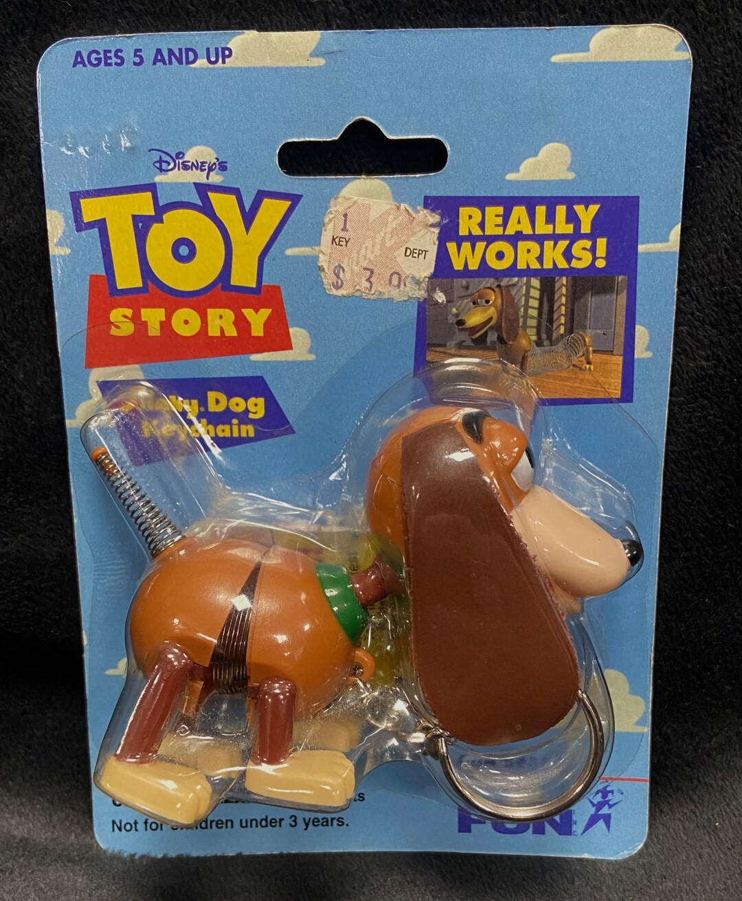 Original 1995 Toy Story Mini SLINKY DOG KEYCHAIN Etsy