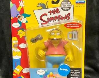 2000 Unopened SIMPSONS World Of Springfield "Barney" INTERACTIVE FIGURE