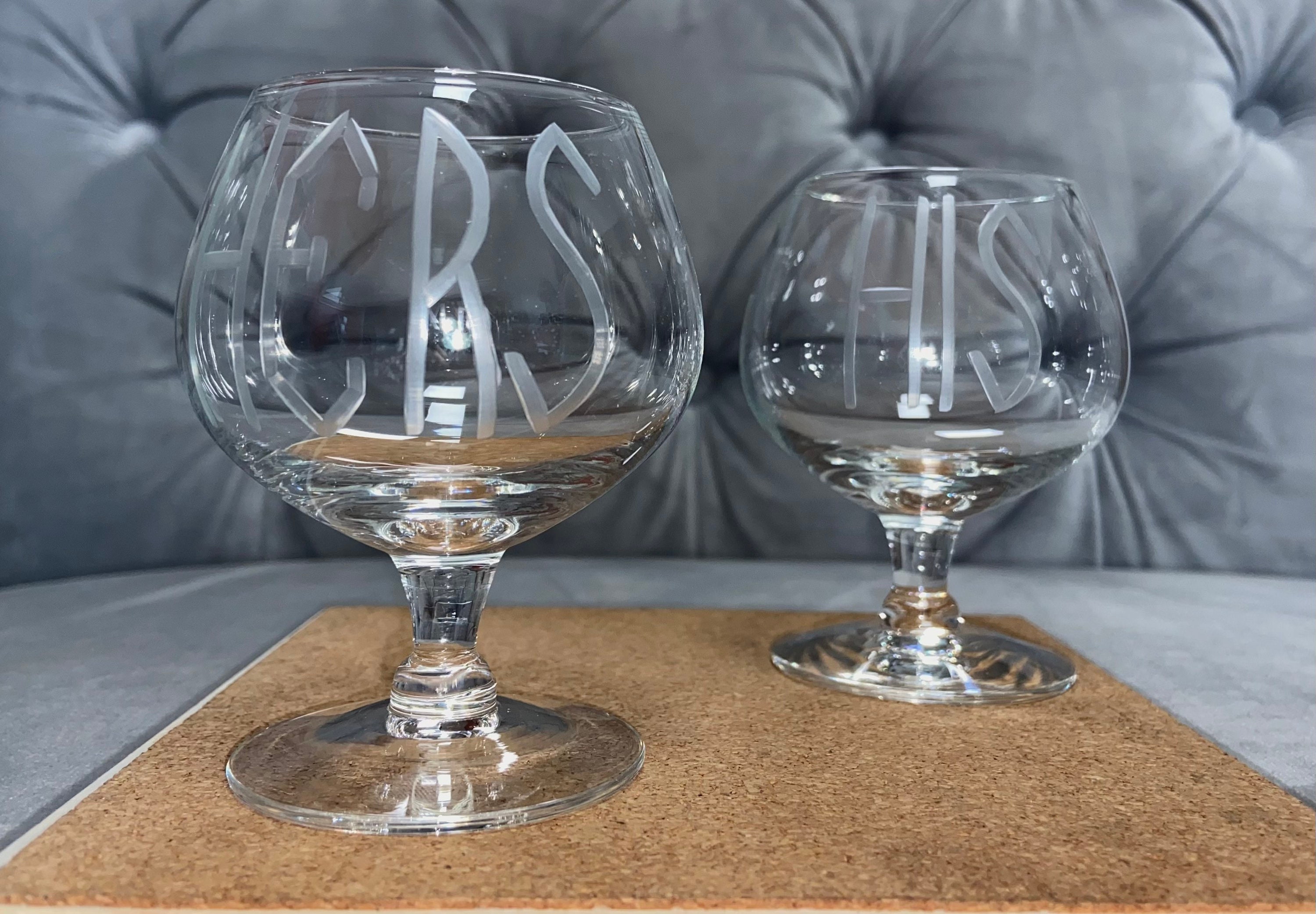 Matching Set of Couples HIS & HERS Wine, Drink Glasses - Etsy