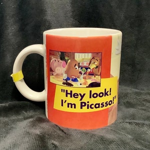 1995 &quot;Hey Look! I&#39;m Picasso!&quot; Mr. Potato Head TOY STORY DISNEY Coffee Mug