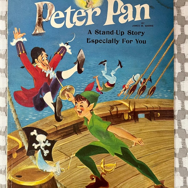 VINTAGE Peter Pan A Stand-Up Story Especially For You by James M. Barrie, Hallmark Play Books.