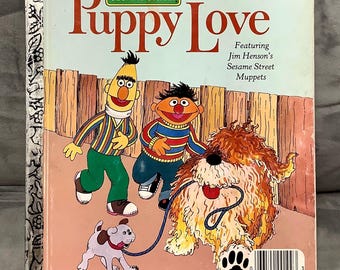 1983 Little Golden Sesame Street "Puppy Love Book"