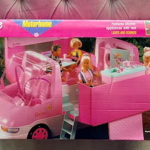 Pre Loved, 2014 Pink, Barbie Pop Up, RV Camper Girls Camping Toy Trailer  Barbie Travel Van Glamping 