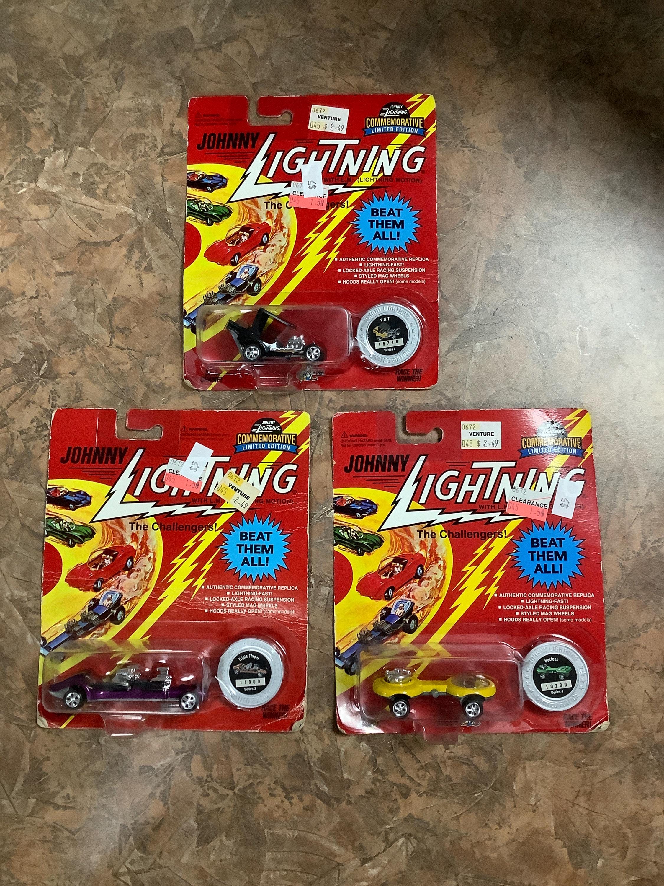 Johnny Lightning Diecast Car Set: the Challengers, 1995 (new in