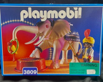 1991 ELEPHANT and Ringleaders Circus ROMANI PLAYMOBIL Set 3711 Unopened 
