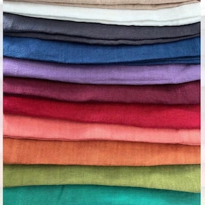 Premium French Linen Napkins Set - 18&quot;x18&quot; - Stonewashed, Handcrafted Mitered Corners - Pure Flax Linen - Elegant Gift -All Colors