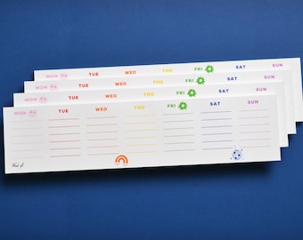 Wöchentlicher Keyboard Notizblock