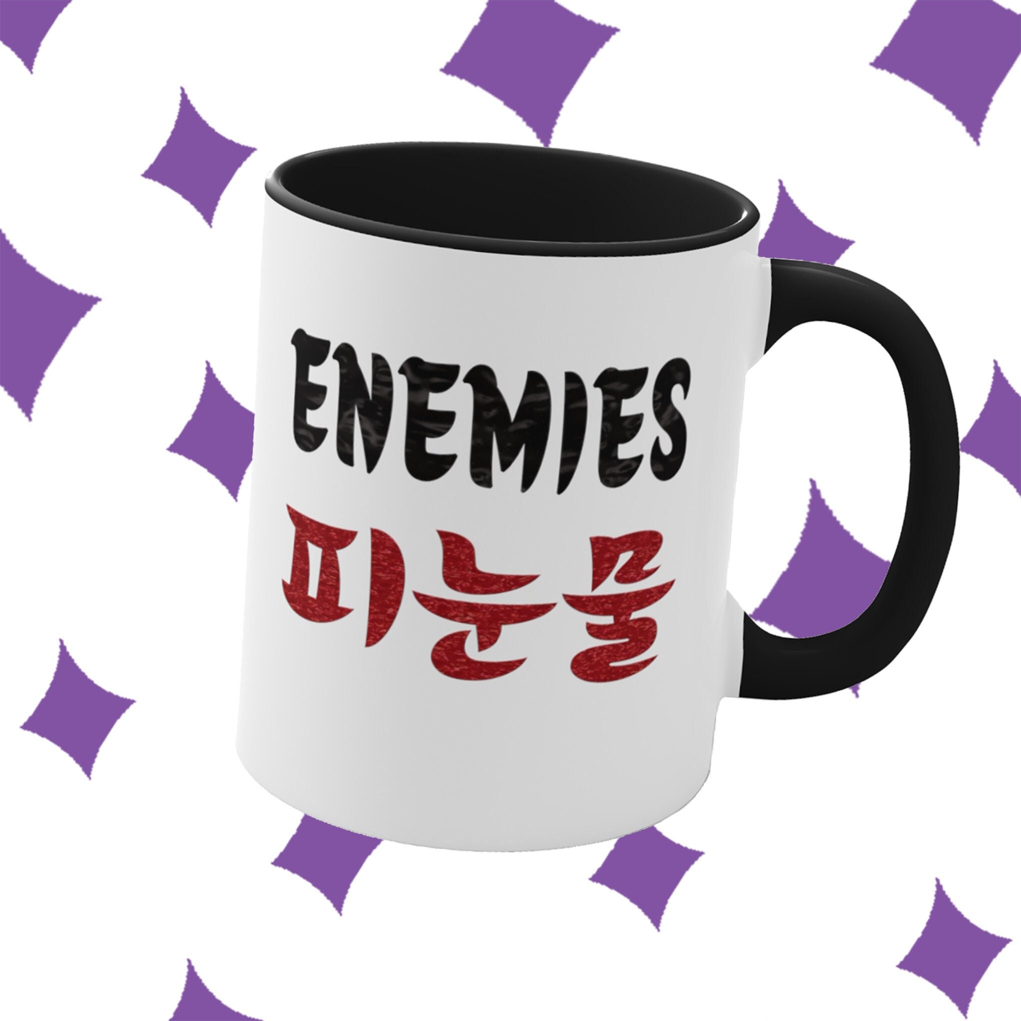KDrama Enemies Tears Of Blood Aesthetic KPop Decor Hallyu Emo Mug Unique Gift For CoWorker 피눈물 Hangul Coffee Cup Custom Best Friend Tea Gift