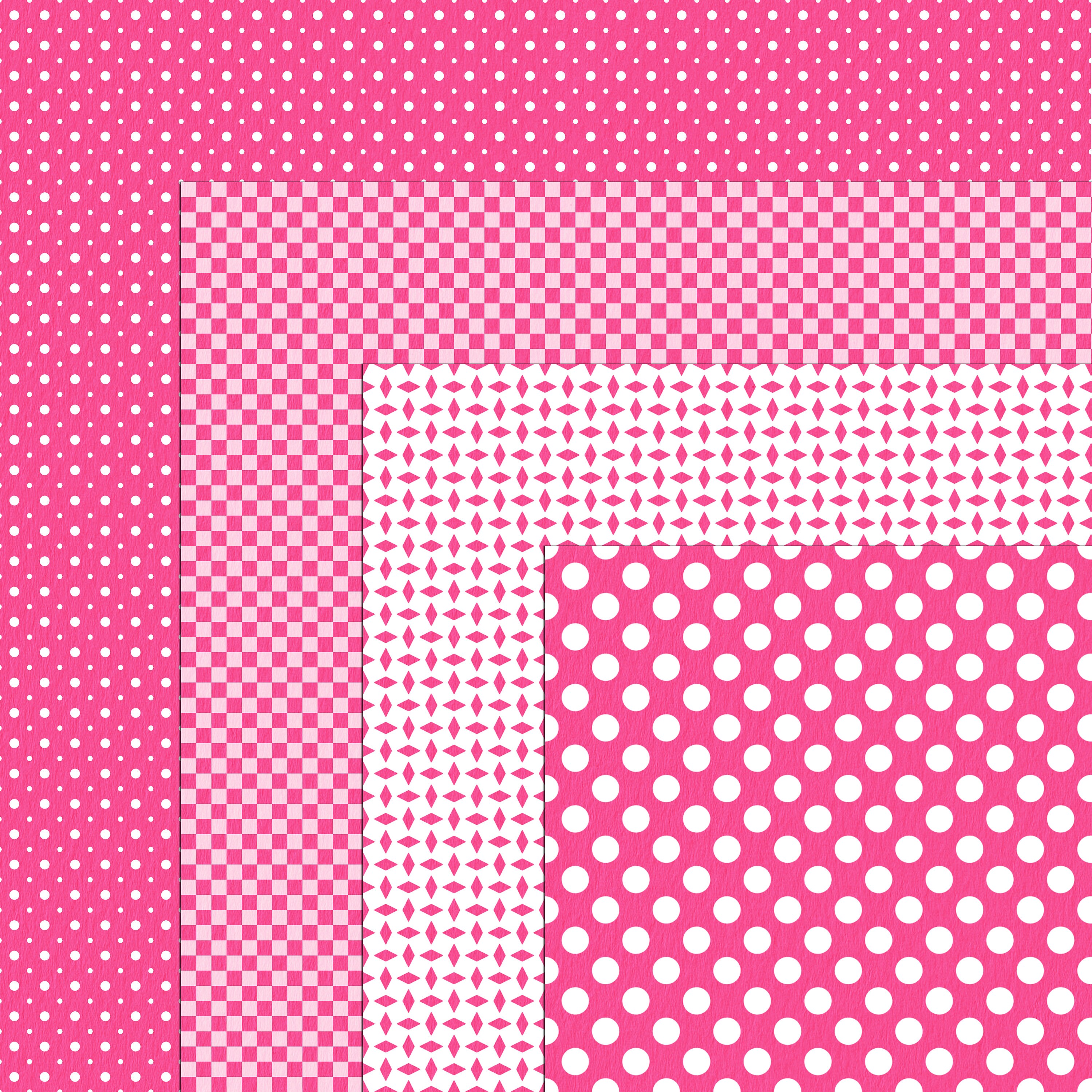 Pink Digital Paper With Light Texture. Seamless Pink Scrapbook Patterns ...