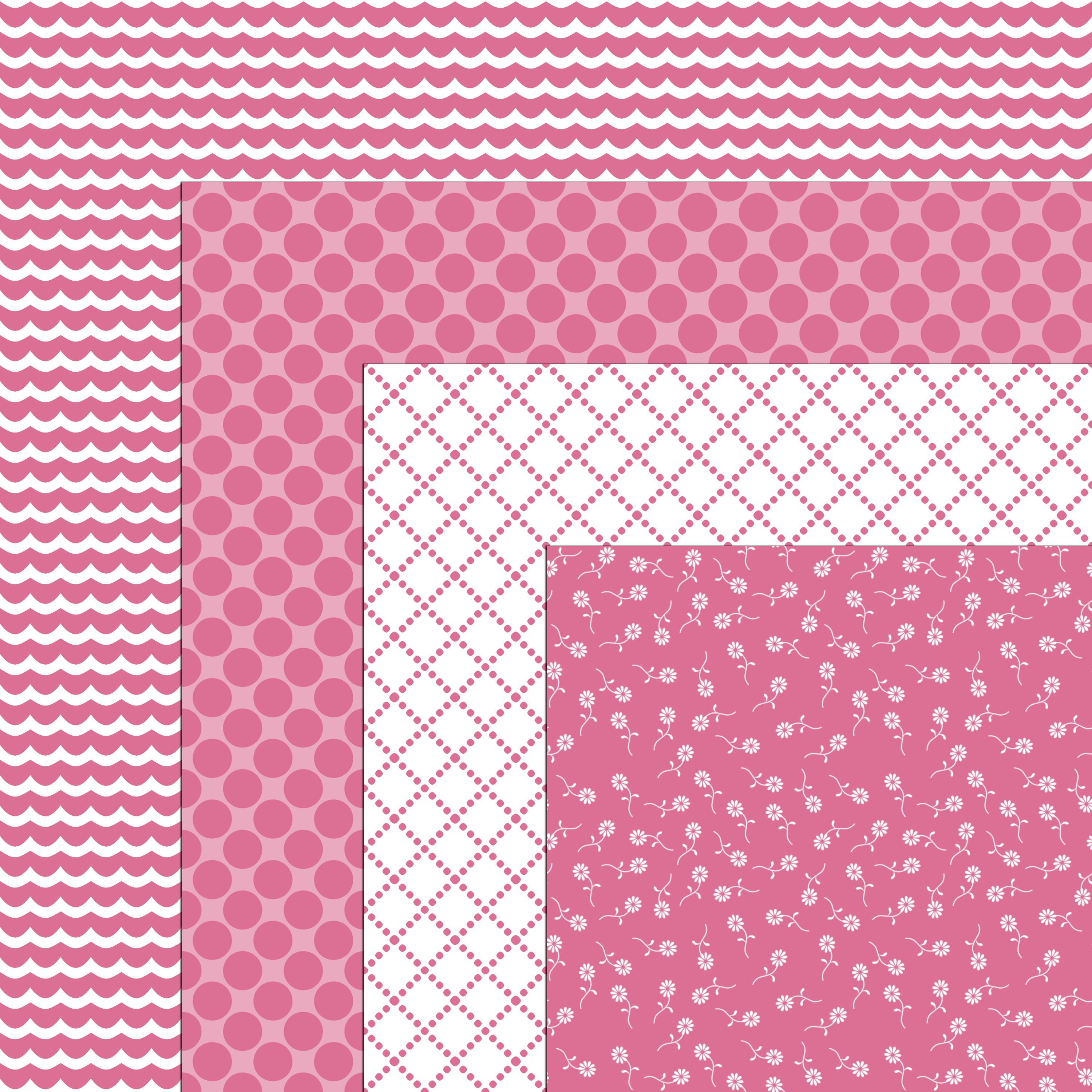 Pink Paper Patterns Pink Digital Paper Pack: Seamless Patterns (digital Download) - Etsy