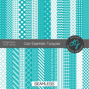 Kit de papier numérique turquoise avec une texture légère. Papier de scrapbooking transparent. Scrapbooking, bricolage, fabrication de cartes, arrière-plans. Utilisation commerciale.