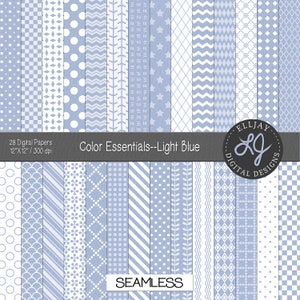 Light blue digital paper with light texture. Seamless blue scrapbook paper. Baby shower digital paper. Printable blue paper. Commercial use.