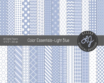 Light blue digital paper with light texture. Seamless blue scrapbook paper. Baby shower digital paper. Printable blue paper. Commercial use.