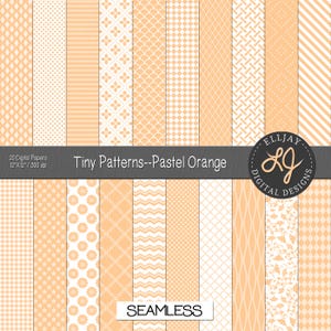 Kleine patronen pasteloranje digitaal papier met lichte textuur. Naadloze oranje kaarten, plakboek, babyshower, Pasen. Afdrukbaar oranje.
