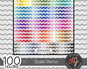 Rainbow Chevron Digitales Papier: 100 nahtlose Farben (kommerzielle Nutzung)