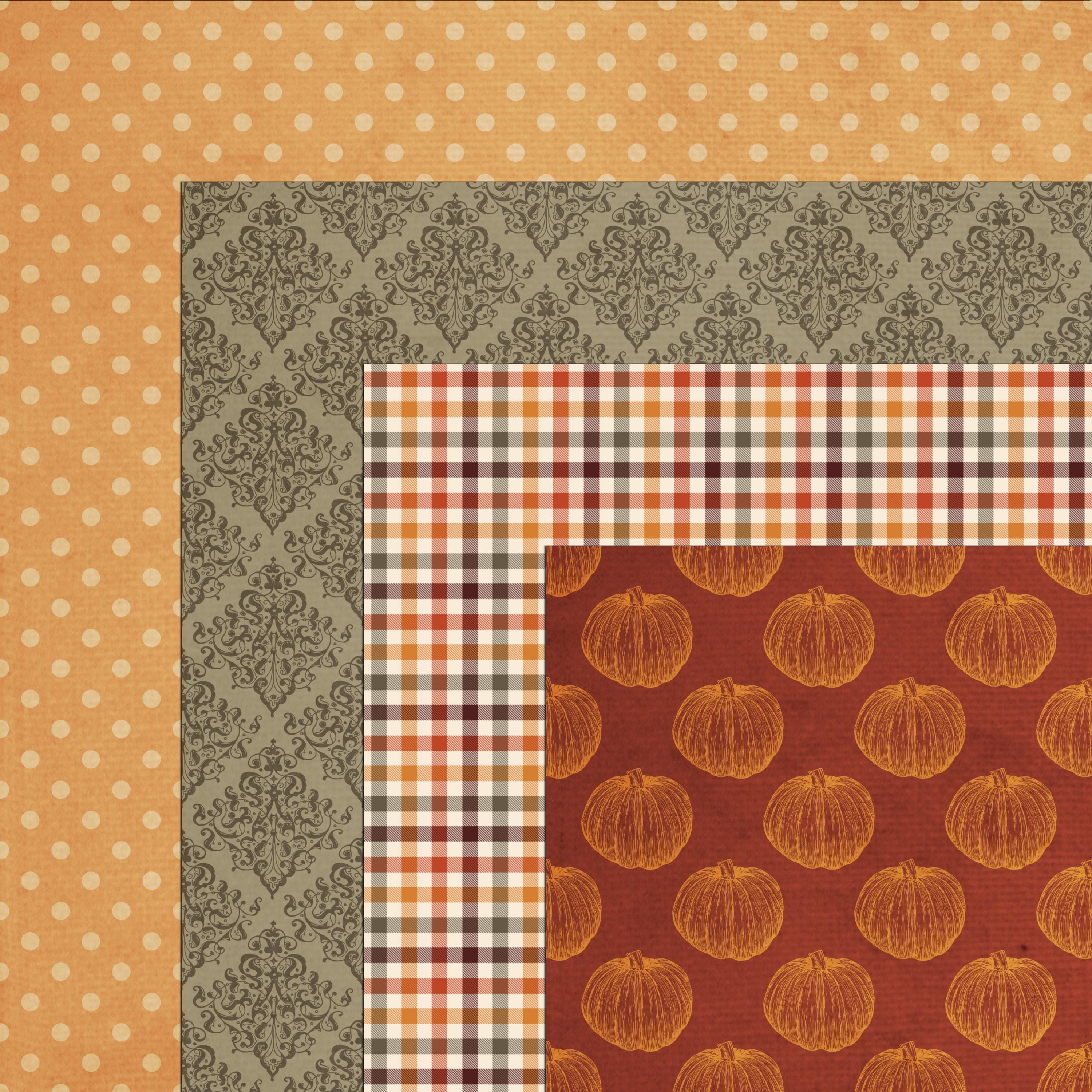Vintage Fall Digital Paper Pack. Junk Journal Fall Halloween Papers ...