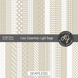Paquet de papier numérique transparent beige. Papier de scrapbooking numérique beige. Arrière-plans numériques beiges. Motif beige. Utilisation commerciale. Téléchargement instantané