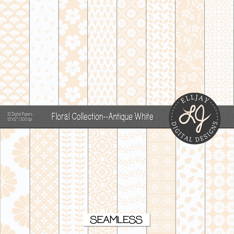 Floral Digital Paper - Etsy