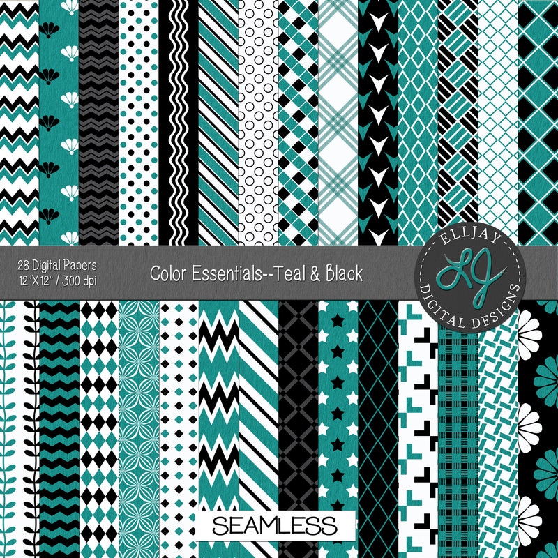 Teal Black - Etsy