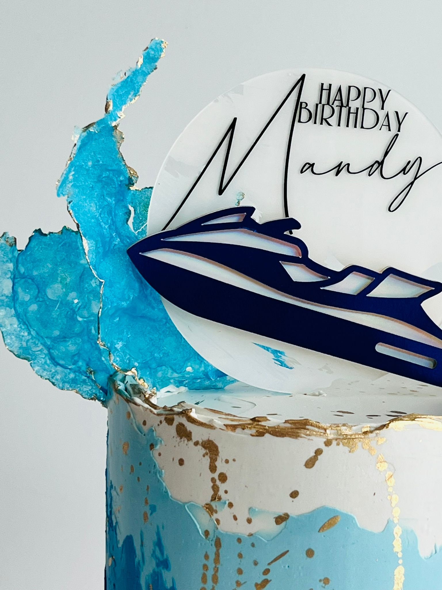 Custom Happy Birthday Cake Topper, Bright Birthday Cake Topper ...