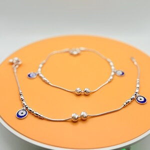 925 Sterling Silver Fancy Anklet| 10 inches | 1 pair
