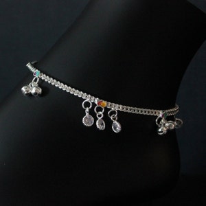 Silver designer anklets for girls | kids | 8 inches | 1 pair
