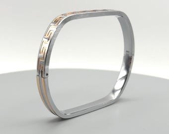 Solid Flat Plain Design 925 Sterling Silver Shiny Bright Bangle