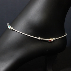 Silver Designer Anklets for Women | Fancy Light weight | 10 inches | 1 pair