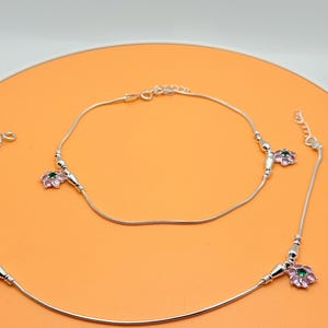925 Sterling Silver Fancy Anklet| 10 inches | 1 pair