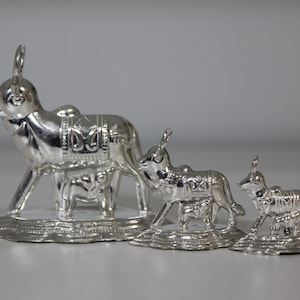 Cow with calf silver Idol | multiple sizes