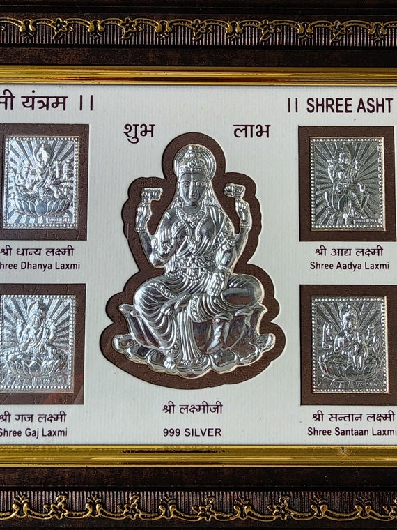 999 Silver Ashtalakshmi/ashtalaxmi Photo Frame - Embellished