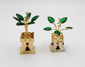 Gold Plated Silver Tulsi Plant | Hindu Purity Symbol