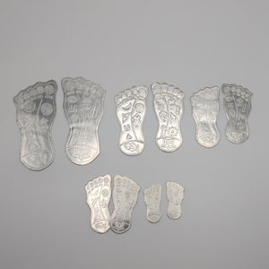 925 Sterling Silver Pair of Charan paduka/Laxmi paduka  - Multiple Size options