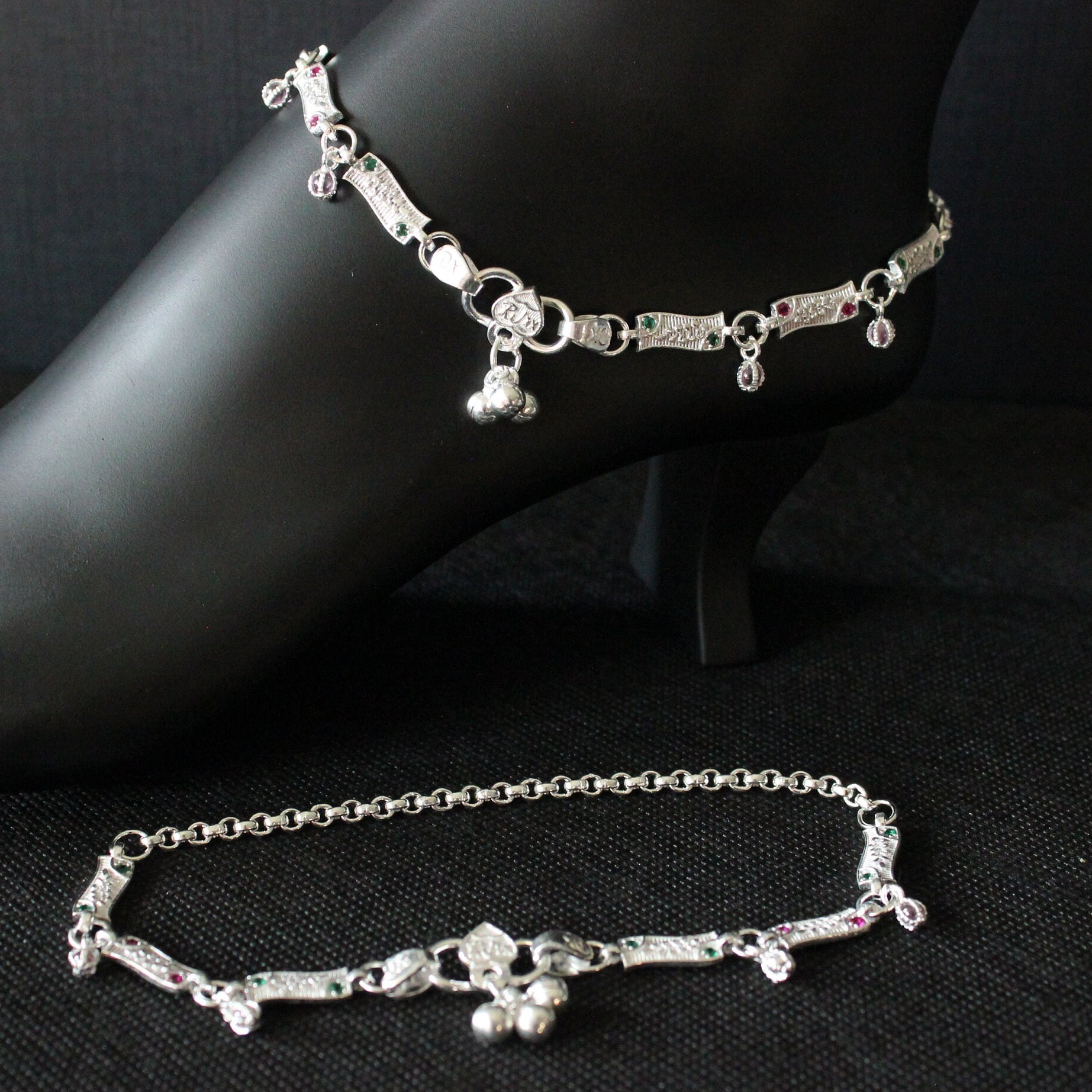 Silver anklet weight best sale