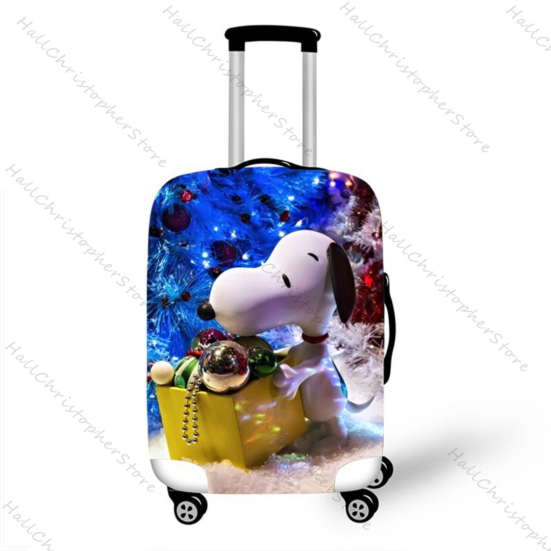 Cute Snoopy Luggage Cover Snoopy Peanuts Cartoon Suitcase Etsy