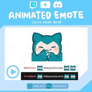 Animated Snorlax Scheming Evil Plan Emotes | Chibi | Funny Streaming Kawaii Emoji | Ready to Use | cartoon emotes | Cunning | Adorable