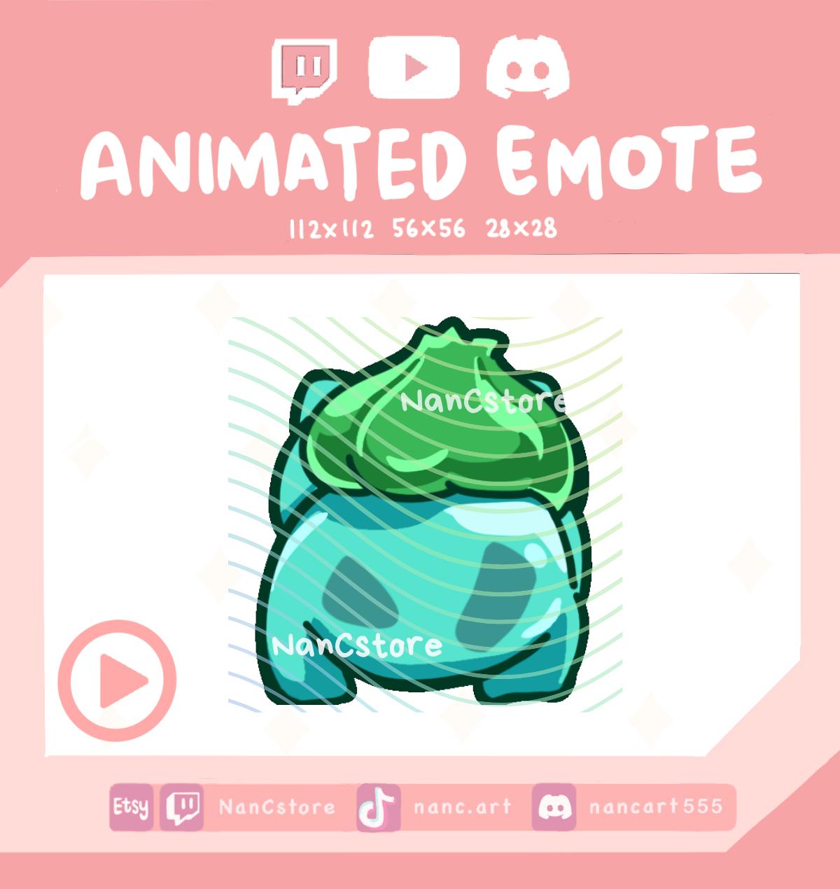 Bulbasaur Butt Dance Animated Emotes | 2 Variations | Cute Pokemon ...