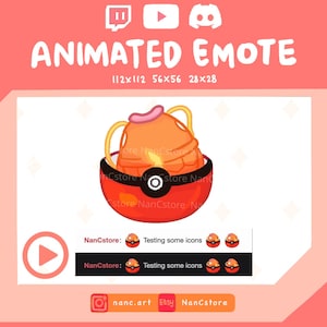 Animated Magikarp Spinning in Poké Ball Emotes | cute adorable | Streaming Emoji | Ready to Use | cartoon emotes | dizzy | spin around