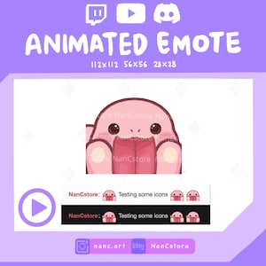 Animated Lickitung licking Emotes | cute pikachu | Streaming Emoji | Ready to Use | cartoon emotes | yummy | lips savoring tasty tasting
