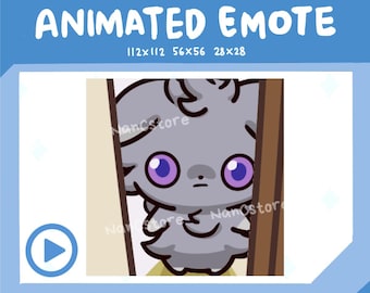 Espurr Blank Staring Behind the Door Animated Emote | Emoji for Twitch Discord Streaming | Halloween Scary Spooky vibe