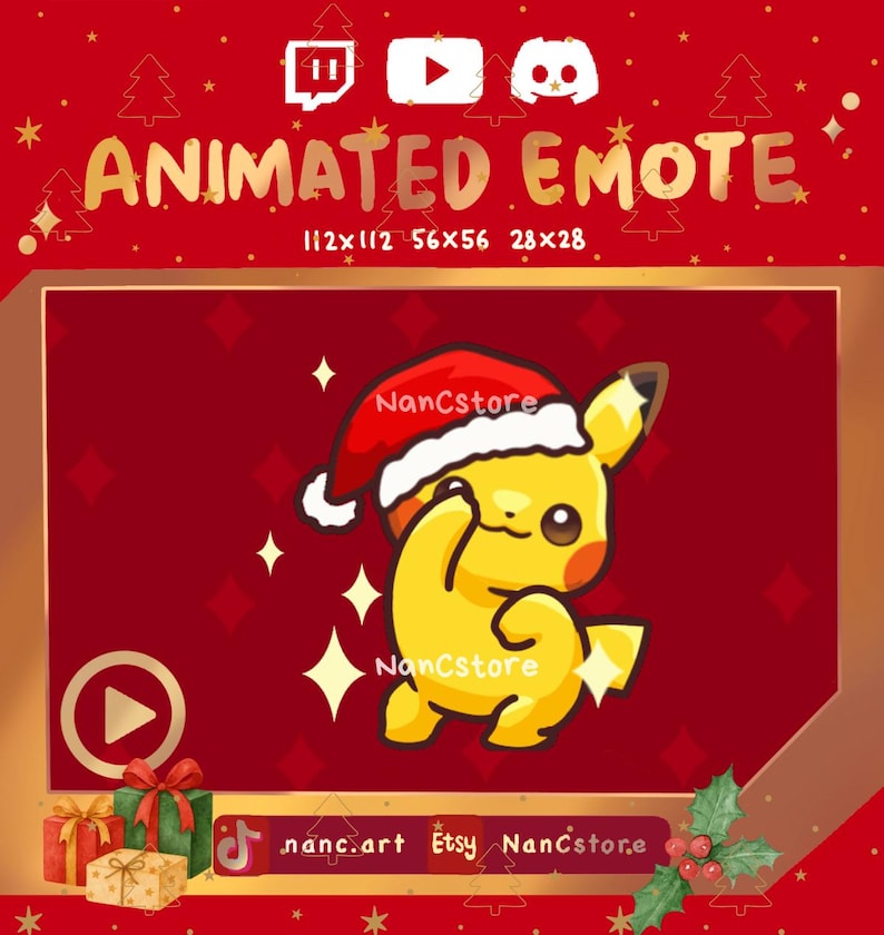 Kawaii Pikachu RAVE Wiggle Dance Animated Emotes | 2 Versions | Twitch ...