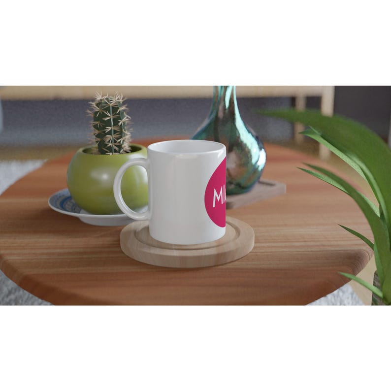 Miami Pink Mug | 11oz Ceramic Coffee Cup | Tropical Florida Souvenir Gift | Beach Lover Pink Cup image 5