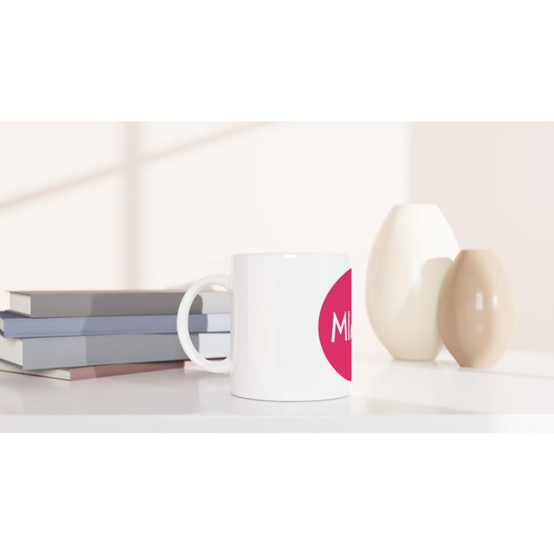 Miami Pink Mug | 11oz Ceramic Coffee Cup | Tropical Florida Souvenir Gift | Beach Lover Pink Cup image 2